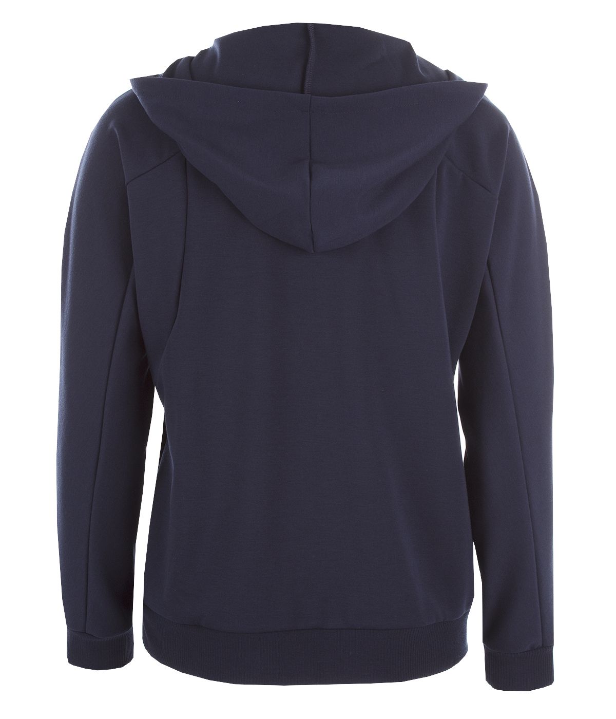 Sweatshirt with zipper and hoodie, with elastic hem  1